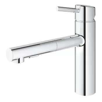 Baterie bucatarie Grohe Concetto cu dus dual spray extractibil crom imagine