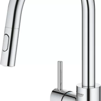 Baterie bucatarie Grohe Concetto cu dus extractibil dual spray pipa C crom imagine