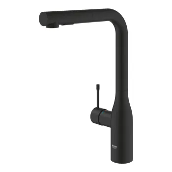Baterie bucatarie Grohe Essence cu dus extractibil  pipa L  phantom black imagine