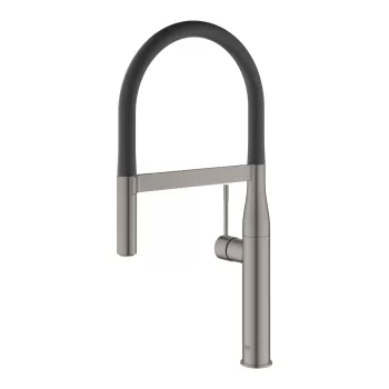 Baterie bucatarie Grohe Essence cu pipa flexibila ProfiSpray brushed hard graphite imagine