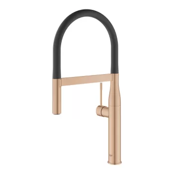 Baterie bucatarie Grohe Essence cu pipa flexibila ProfiSpray brushed warm sunset imagine