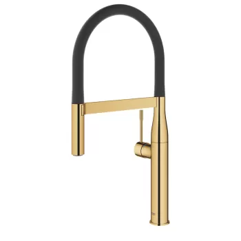 Baterie bucatarie Grohe Essence cu pipa flexibila ProfiSpray cool sunrise imagine