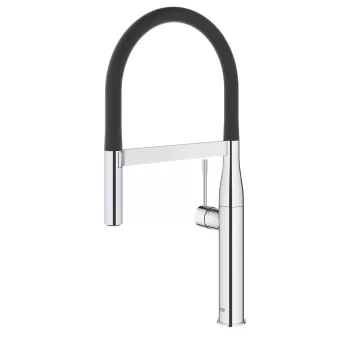Baterie bucatarie Grohe Essence cu pipa flexibila ProfiSpray crom imagine