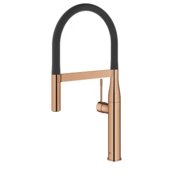 Baterie bucatarie Grohe Essence cu pipa flexibila ProfiSpray  warm sunset imagine