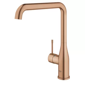 Baterie bucatarie Grohe Essence pipa L brushed warm sunset imagine