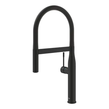 Baterie bucatarie Grohe Essence Profi Spray cu pipa flexibila  phantom black imagine