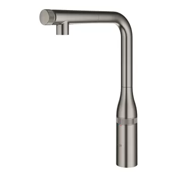 Baterie bucatarie Grohe Essence SmartControl cu dus extractibil pipa L brushed hard graphite imagine