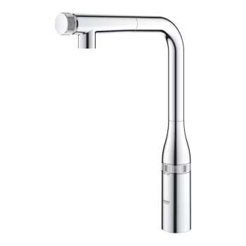Baterie bucatarie Grohe Essence SmartControl cu dus extractibil pipa L crom imagine