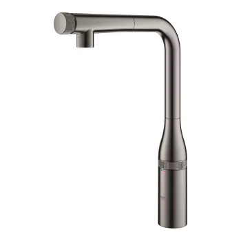 Baterie bucatarie Grohe Essence SmartControl cu dus extractibil pipa L hard graphite imagine