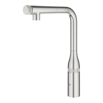 Baterie bucatarie Grohe Essence SmartControl cu dus extractibil  pipa L  supersteel imagine