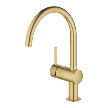 Baterie bucatarie Grohe Minta cu pipa C  brushed cool sunrise imagine