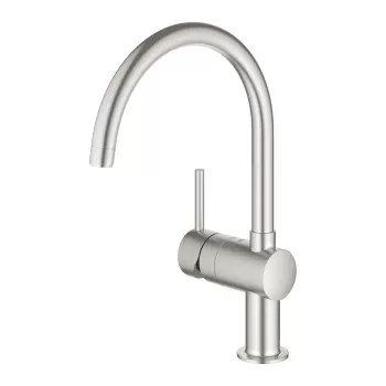 Baterie bucatarie Grohe Minta cu pipa C supersteel imagine
