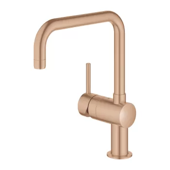 Baterie bucatarie Grohe Minta pipa U brushed warm sunset imagine