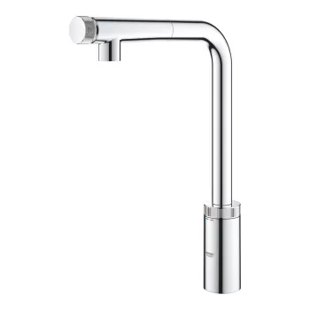 Baterie bucatarie Grohe Minta SmartControl cu dus extractibil pipa L crom imagine