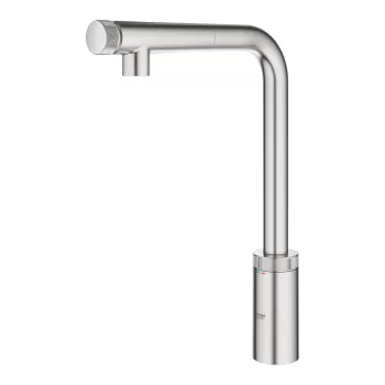 Baterie bucatarie Grohe Minta SmartControl cu dus extractibil pipa L supersteel imagine