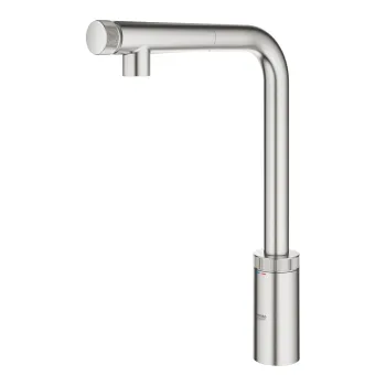Baterie bucatarie Grohe Minta SmartControl cu dus extractibil  pipa L  supersteel imagine