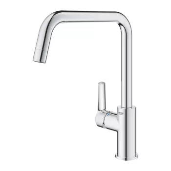 Baterie bucatarie Grohe Start cu pipa U crom imagine