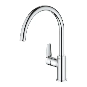 Baterie bucatarie Grohe Start Edge cu pipa C  crom imagine