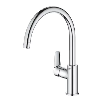 Baterie bucatarie Grohe Start Edge cu pipa C crom imagine