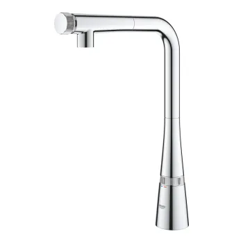 Baterie bucatarie Grohe Zedra SmartControl cu dus extractibil  pipa L  crom imagine