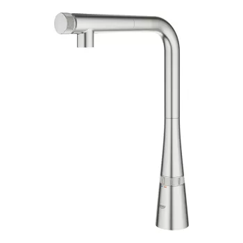 Baterie bucatarie Grohe Zedra SmartControl cu dus extractibil pipa L supersteel imagine