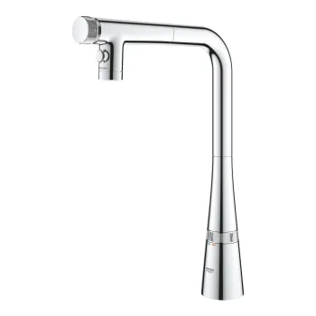 Baterie bucatarie Grohe Zedra SmartControl cu pipa L  dus extractibil  crom imagine