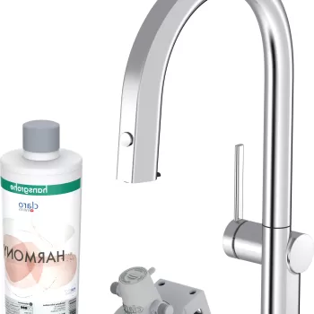 Baterie bucatarie Hansgrohe Aqittura M91 210 cu 3 cai si sistem filtrare dus extractibil 1 jet si sBox crom imagine