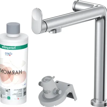 Baterie bucatarie Hansgrohe Aqittura M91 240 cu 3 cai si sistem filtrare crom imagine