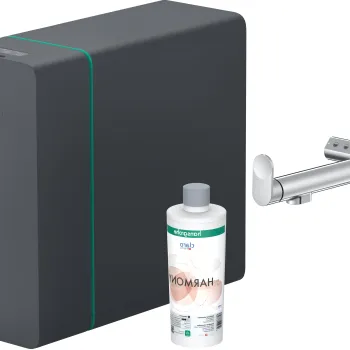 Baterie bucatarie Hansgrohe Aqittura M91 cu sistem de filtrare SodaSystem 240 crom imagine