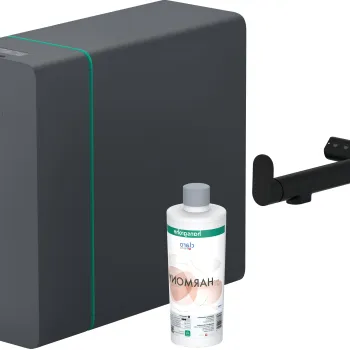 Baterie bucatarie Hansgrohe Aqittura M91 cu sistem de filtrare SodaSystem 240 negru mat imagine