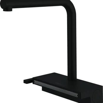 Baterie bucatarie Hansgrohe Aquno Select M81 250 dus extractibil doua tipuri de jet sBox si strecuratoare multifunctionala negru mat imagine