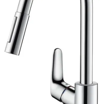Baterie bucatarie Hansgrohe Focus 240 dus extractibil crom imagine