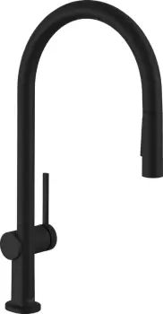 Baterie bucatarie Hansgrohe Talis M54 210 dus extractibil cu 2 tipuri de jet negru mat imagine