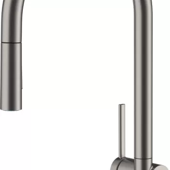 Baterie bucatarie Hansgrohe Talis M54 210 dus extractibil cu 2 tipuri de jet negru periat imagine