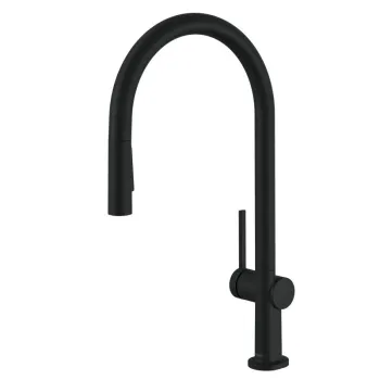 Baterie bucatarie Hansgrohe Talis M54 210 negru mat dus extractibil doua tipuri de jet si sBox imagine