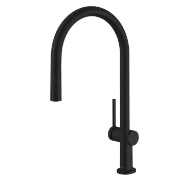 Baterie bucatarie Hansgrohe Talis M54 210 negru mat dus extractibil si sBox imagine