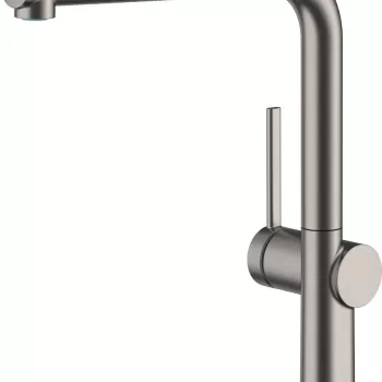 Baterie bucatarie Hansgrohe Talis M54 270 crom dus extractibil si sBox negru periat imagine