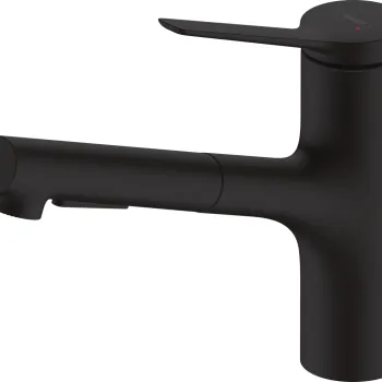 Baterie bucatarie Hansgrohe Zesis M33 150 dus extractibil cu 2 tipuri de jet negru mat imagine