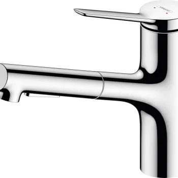 Baterie bucatarie Hansgrohe Zesis M33 150 ECO dus extractibil cu 2 tipuri de jet crom imagine