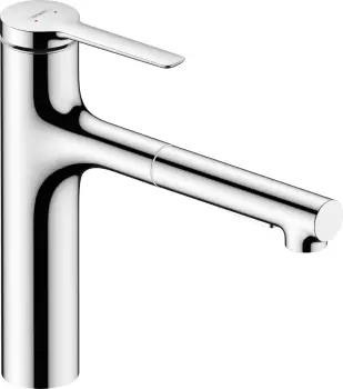 Baterie bucatarie Hansgrohe Zesis M33 160 dus extractibil cu 2 tipuri de jet crom imagine