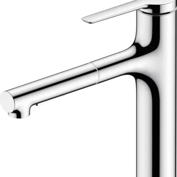 Baterie bucatarie Hansgrohe Zesis M33 160 dus extractibil cu 2 tipuri de jet crom imagine