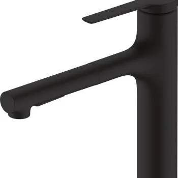 Baterie bucatarie Hansgrohe Zesis M33 160 dus extractibil cu 2 tipuri de jet negru mat imagine