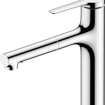 Baterie bucatarie Hansgrohe Zesis M33 cu pipa extractibila ComfortZone 160 sBox crom imagine