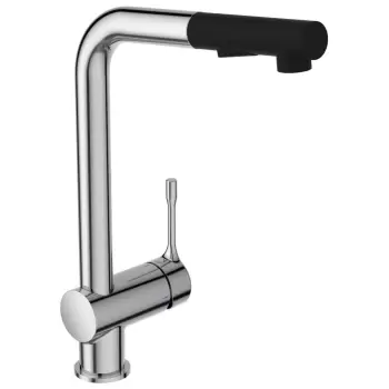 Baterie bucatarie Ideal Standard Ceralook BlueStart cu dus extractibil Silver Storm imagine