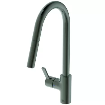 Baterie bucatarie Ideal Standard Gusto 233mm dus extractibil pipa R rotativa magnetic grey imagine