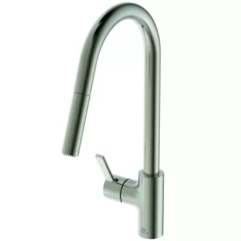 Baterie bucatarie Ideal Standard Gusto 233mm dus extractibil pipa R rotativa silver storm imagine