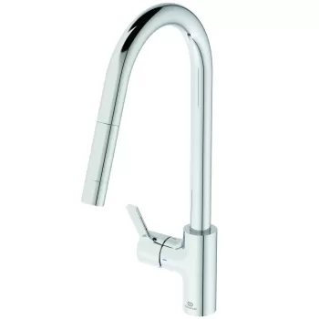 Baterie bucatarie Ideal Standard Gusto 235mm dus extractibil pipa R rotativa crom imagine