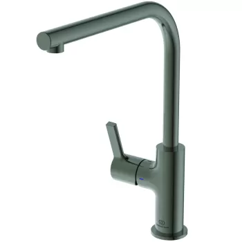 Baterie bucatarie Ideal Standard Gusto 303mm pipa tubulara L rotativa magnetic grey imagine