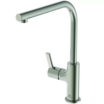 Baterie bucatarie Ideal Standard Gusto 303mm pipa tubulara L rotativa silver storm imagine