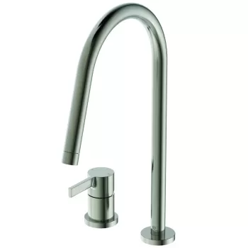 Baterie bucatarie Ideal Standard Gusto din 2 elemente 218mm pipa R rotativa silver storm imagine